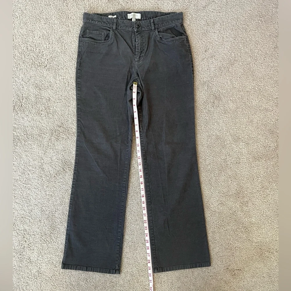 Talbots Signature Boot Cut Gray Cotton Corduroy Jeans Pants Women’s Size 8